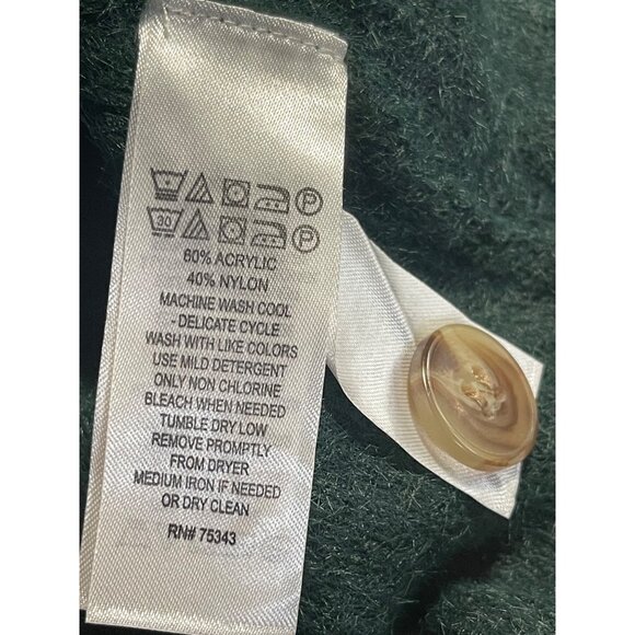 William Rast Womens Button Up Green Knit Shacket Size M Acrylic Nylon Blend - Picture 6 of 6